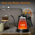 thumbnail image 3 of Hervidor eléctrico con cuello de cisne Yuioase, 1.0 L, 1200 W, negro mate, 3 of 7