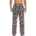 thumbnail image 6 of Men's Pajama Pants with Pockets Sleepwear Lounge Pants Stretch Casual Leopard Skin Rose Gold, 6 of 6