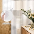 thumbnail image 3 of No Hook Shower Curtain, Brown Black Abstract Shower Curtains for Bathroom with See Through Top Window, Modern Gradient Mottled Simple Art Waterproof & Washable Bath Curtain 66"x72", 3 of 8
