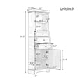 thumbnail image 2 of GDF Studio 67.3" Tall Storage Cabinet with 3 Drawers and Adjustable Shelves, MDF Board, Gray, 2 of 8