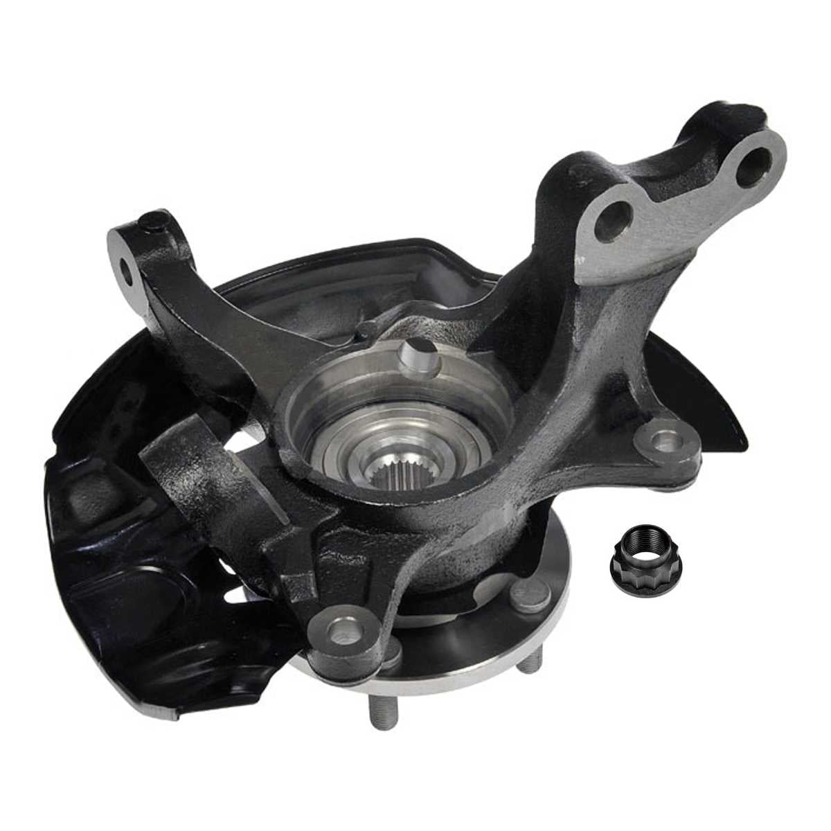 AutoShack KN798401 Front Driver Side Complete Wheel Hub Bearing & Steering Knuckle Assembly 5 Lugs Replacement for 2004 2005 2006 Toyota Camry 2.4L FWD 