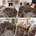 thumbnail image 5 of 8'x10' Area Rugs, Brown Flowers Indoor Outdoor Area Rug for Living Room Bedroom, Spring Floral Botanical Modern Art Washable Bathroom Rugs Kitchen Floor Carpet Mats Home Decor Aesthetic, 5 of 8