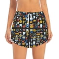 thumbnail image 2 of Balery Teeth Pantalones cortos deportivos para mujer con forro y dos bolsillos, elásticos, para entrenamiento, gimnasio, yoga-XX-Large, 2 of 7