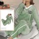 thumbnail image 1 of Conjuntos de Pijamas de franela para Mujer, ropa de dormir de terciopelo con estampado de lunares, ropa de casa Kawaii Girsl, Otoño e Invierno, 1 of 4
