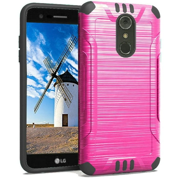 GSA Slim Brushed Hybrid Case For LG Stylo 4, Stylo 4 Plus - Hot Pink