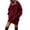 Wine, variant on Tqcoqu Women's Oversized Hoodie Dress,Lightweight Drawstring Long Sleeve Hoodie Dress with Large Pocket