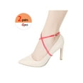 thumbnail image 4 of INSPIRE CHIC Women's Detachable Transparent CLear Crossed Shoe Strap Red Adjustable length: 60-63cm/23.6"-24.8", 4 of 4
