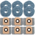 thumbnail image 1 of Paquete de 12 piezas de repuesto, bolsas para polvo y mopas para aspiradoras robot eufy X10 Pro Omni, accesorios, estación de vaciado automático, 6 bolsas para polvo y 6 mopas., 1 of 5