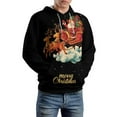thumbnail image 3 of Adult Christmas Santa Claus Graphic Hoodie, 3D All Over Print Holiday Pullover Sweatshirt with Hood & Pocket, Funny Ugly Christmas Sweater Style, 3 of 7