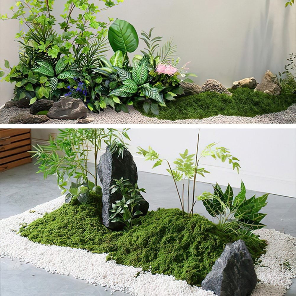 Fake Moss Plastic Artificial Moss Fake Green Plants For Plant Pot Decoration