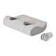 thumbnail image 5 of Almohada ergonómica para orejas perforadas, con funda, para dormir de lado. Gris claro, 5 of 9