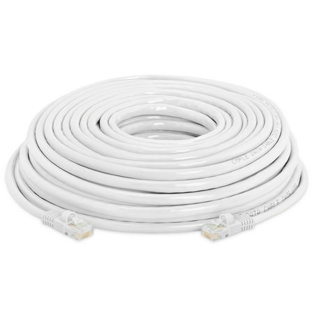 CableVantage RJ45 Cat6 30FT 30 ft Ethernet LAN Network Cable for PS Xbox PC Internet Router White