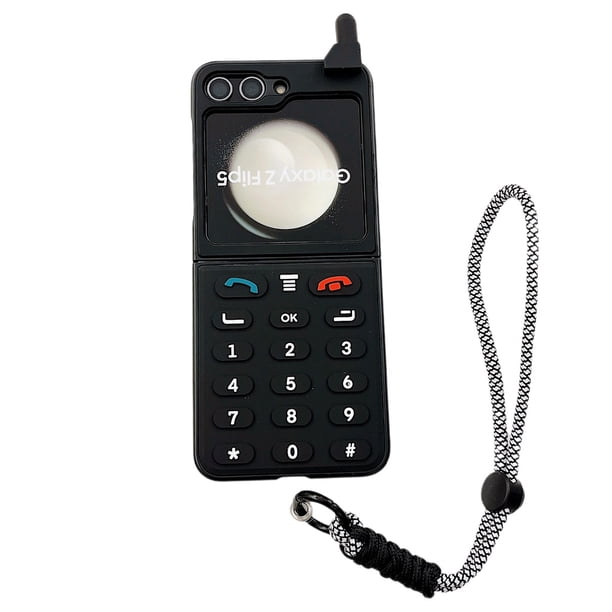 Consola De Juegos De Teléfono Móvil 3D Con Correas De Mano Funda De Goma De Silicona Suave A Prueba De Golpes Para Samsung Galaxy Z Flip 5 4 3 Cubierta Trasera