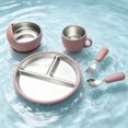 thumbnail image 6 of Lunxisen 1 Pcs Stainless Steel Suction Cup Fork And Spoon Set Toddler Self Feeding Utensils Non Silicone Suction Plate For Mealtime, 6 of 8