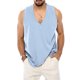 thumbnail image 1 of Txlixc Chaleco de cuerpo masculino, cuello V sólido sin mangas Txlixc moda, 1 of 4