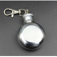 thumbnail image 1 of Flacons 1oz 28ml mini Flacon Rond en Acier Inoxydable avec Porte-Clés Flacons à Alcool (HTOOQ), 1 of 5