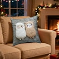 thumbnail image 4 of Lekihaqq 3D Alpaca Pillow Cover Plush Animal Print Cushion Case Soft Short Pile Faux Embroidery Style Home Decor Throw Pillowcase Cozy Bedroom Accent, 4 of 6