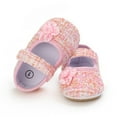 thumbnail image 5 of Baby Girls Dress Shoes Flats Newborn Princess Soft Sole Crib Shoes First Walkers 0-18M, 5 of 8