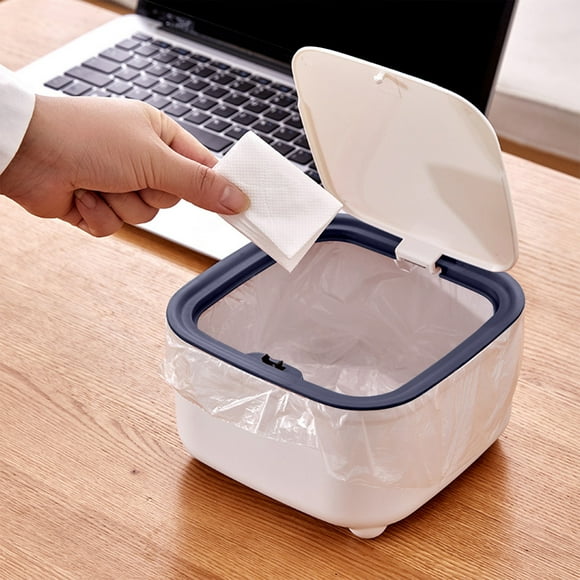 Bathroom Trash Can Large Capacity Trash Can 6L Living Room Trash Can Round Thickened Trash Can