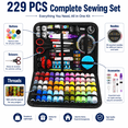 thumbnail image 5 of Byseng Portable Sewing Kit for Adults – 229 PCS Sewing Repair Kit with Needle, Thread, Scissors & Accessories – Emergency Travel Sewing Kit for Home, Car, Beginners & Clothing Repair, 5 of 8