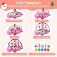 thumbnail image 4 of Babyeap Baby Play Gym Mat,Baby Play Activity Mat with 5 Detachable Toys and 30Ocean Ball,Newborn Infant Baby Essentials Gift,Pink, 4 of 7