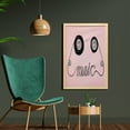 thumbnail image 2 of Music Wall Art with Frame, Music Letters Written by Cassette Tape Loud Improvisation Beat Pulse Tempo Image, Printed Fabric Poster for Bathroom Living Room, 23" x 35", Pink Black, by Ambesonne, 2 of 2