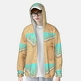 thumbnail image 2 of Lsque Beach Footprint Pattern UPF 50+ Lightweight Sun Protection Men's Women's Long Sleeve Shirt, Hoodie Performance -Medium, 2 of 7