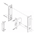 thumbnail image 5 of "Juego De Manija Para Puerta Corrediza De Aluminio Y Aleación Belug, Negra ", 5 of 5