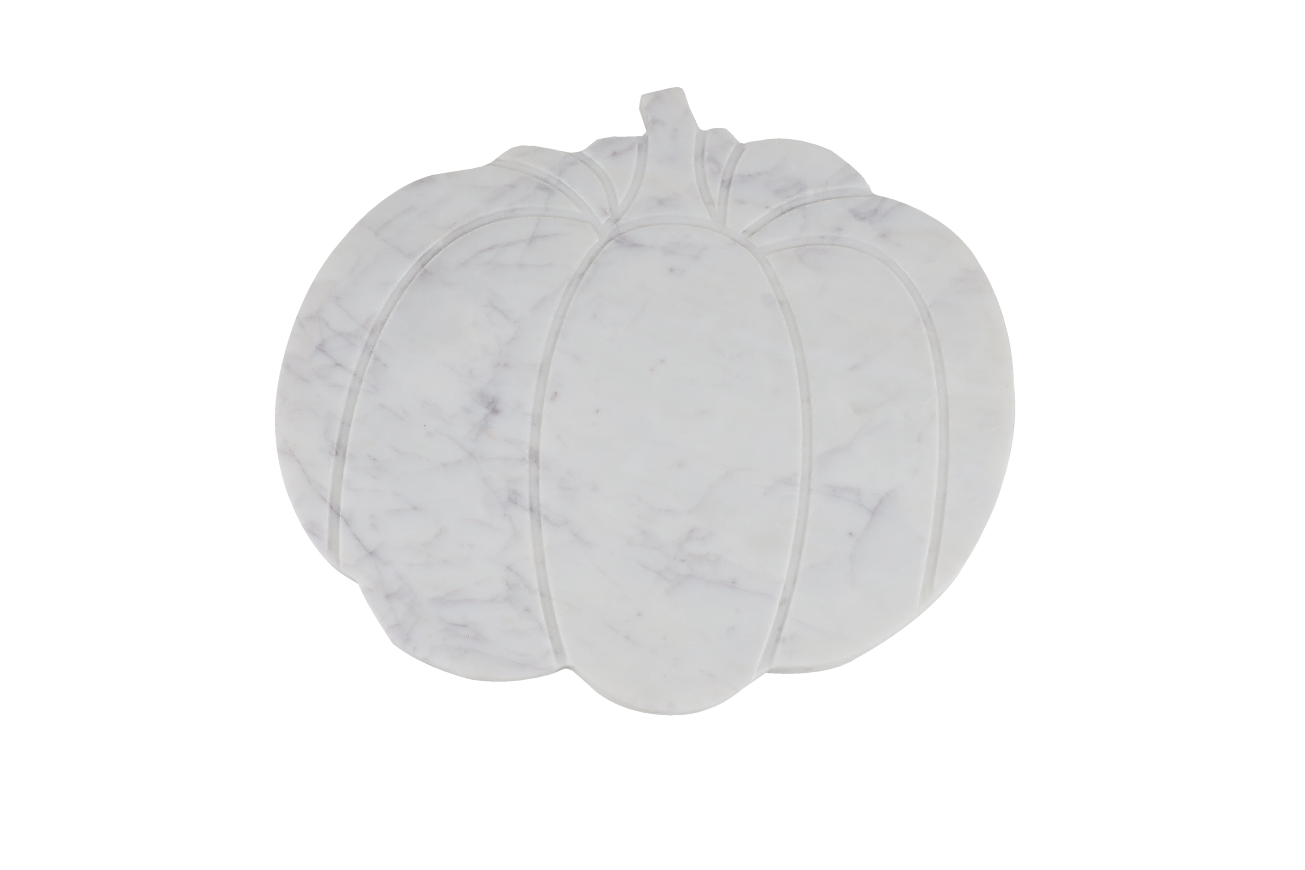 Way To Celebrate Halloween Pumpkin Marble Serveboard, White, 13 in