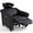 Black, variant on BarberPub Electric Shampoo Bowl and Chair Set for Salon, 4.8'' Extended Footrest , UPC Certificated Vacuum Breaker, Black
