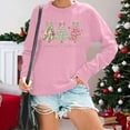 thumbnail image 2 of Fiaer Christmas Sweatshirts for Women Long Sleeve Crew Neck Xmas Tops Baggy Plus Size Cute Graphic Fashion Casual Pullover Pink3 XL, 2 of 4