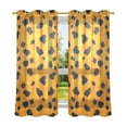 thumbnail image 2 of Leopard Print Pattern Blackout Curtains Thermal Insulation 63 inch Grommet for Bedroom Living Room Bathroom Kitchen Windows 2 Pack, 2 of 6