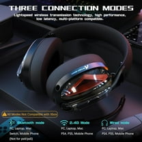 ATTACK SHARK L60 Ultra-Light Tri-Mode Gaming Headset Ultra-Light Tri-Mode Wireless Gaming Headset for PC/PS4/Xbox-Black/Orange