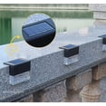 thumbnail image 2 of Luces solares para cubierta, luces solares para valla al aire libre, para escalones, barandillas, paredes, iluminación LED impermeable para paisaje, decoración de jardín y Patio, paquete de 4 JM, 2 of 5