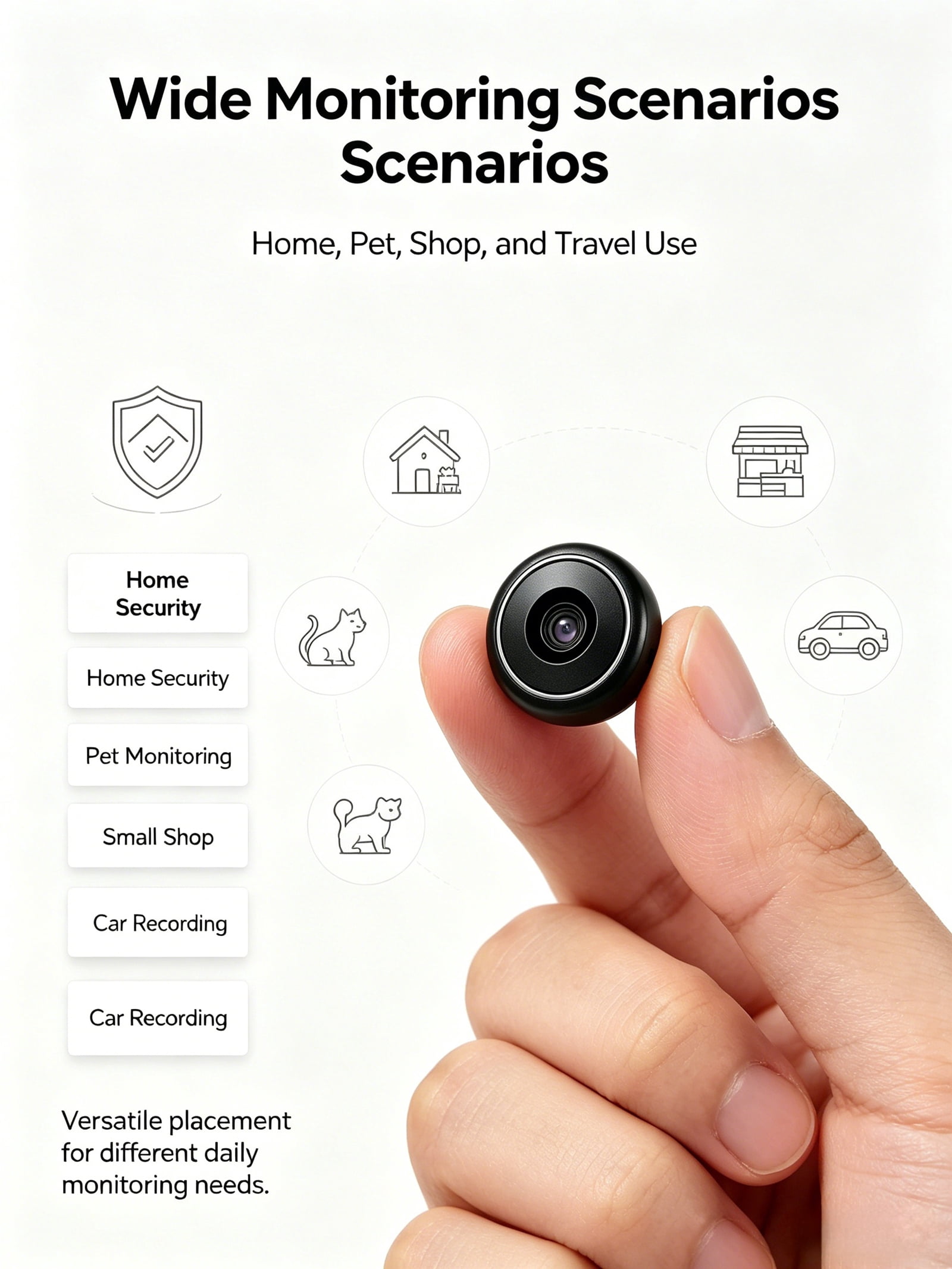 4K Ultra HD Mini Hidden Wifi Security Camera Magnetic IR Night Vision Motion Detection 2-Way Audio Loop Recording for Home Pet Indoor Use