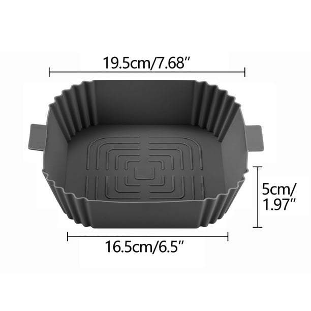 Silicone Air Fryer Liners 7.8inch Reusable Airfryers Liners Silicone Mat  Basket Heat Resistant Silicone Pot Round for 3 to 5Qt Air fryer Accessories