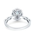 thumbnail image 3 of Halo Oval Art Deco Ring Lab Created White Opal 925 Sterling Silver Size 10, 3 of 6