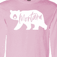 thumbnail image 4 of Inktastic Montana White Bear Silhouette Long Sleeve T-Shirt, 4 of 5