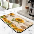 thumbnail image 2 of 2 Pack Washable Rubber Sunflower Cute Floral Dish Drying Mats for Kitchen Counter Home Large Coffee Bar Pad Accessories and Decor for Utensils Stemware (2pcs 18''x24''+19.5''x12''), 2 of 6