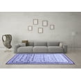 thumbnail image 3 of Ahgly Company Machine Washable Indoor Rectangle Abstract Blue Contemporary Area Rugs, 6' x 9', 3 of 4