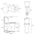 thumbnail image 2 of Inodoro SUPERFLO de 53 cm de altura, asiento alargado de confort, 1.28 GPF, 2 of 7