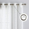 CAROMIO Grommet Top White Leaf Curtains 2 Panels Living Room Window