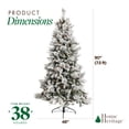 thumbnail image 3 of Home Heritage Snowdrift 7.5' PreLit Artificial Christmas Tree, Green, 3 of 8