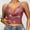 #0004-Watermelon Red, variant on Neewe Women Sequins Halter Top Shiny Body Chain Top Sparkle Solid Color Club Party Rave Outfits