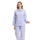 thumbnail image 3 of Apparonia Conjuntos de Pijama para Mujer Ropa de Dormir de Algodón Camisa de Manga Larga con Botones Al Frente y Pantalón Ropa de Dormir Cuello con Solapa Pjs Conjuntos de Descanso Cordero Morado M, 3 of 7