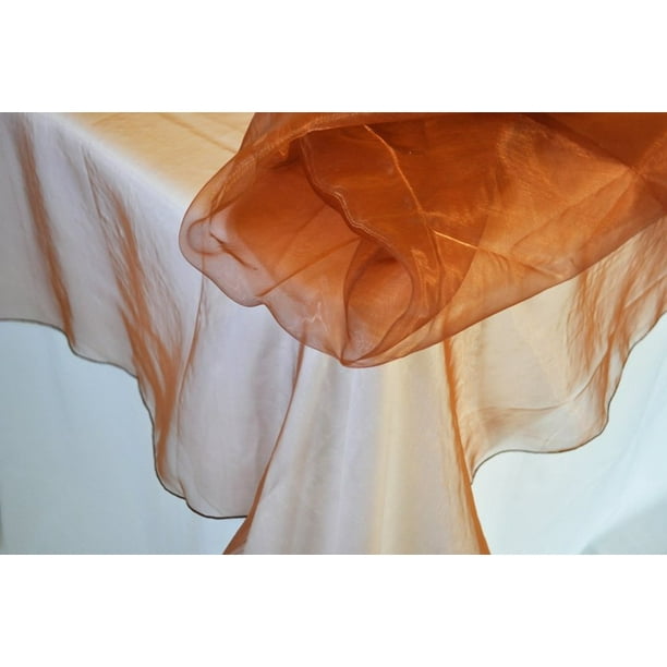 Wedding Linens Inc. 54'' x 108" Rectangular Organza Sheer Table Overlay