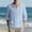 c01Blue, variant on LNWUY Mens Cotton Linen Hoodies Long Sleeve Hooded Drawstring Half Button Shirts Casual Lightweight Beach Yoga Sweatshirts Blue L