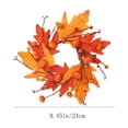 thumbnail image 4 of ICQOVD Halloween Thanksgiving Candle Ring Wreath Artificial Pumpkin Maple Leaf Tabletop Fall Harvest Decoration, 4 of 9