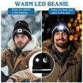 thumbnail image 6 of CENSGO LED Beanie with Reflective Stripes, Safety High Visibility Winter Hat with Light for Outdoor Work Sports Gifts for Men Dad (Gray), 6 of 10