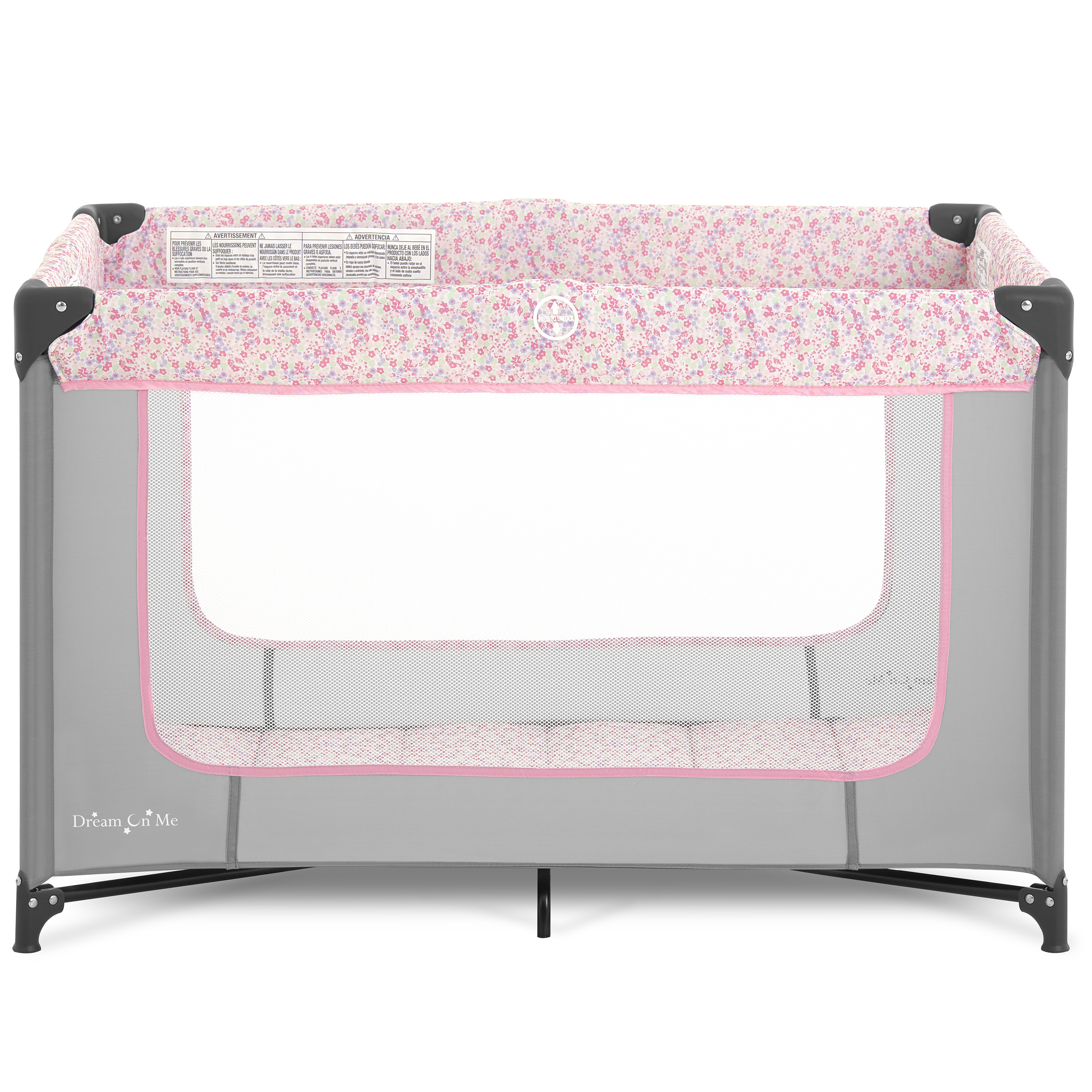 Dream On Me Zodiak Portable Play Yard, Grey/Pink photo 6